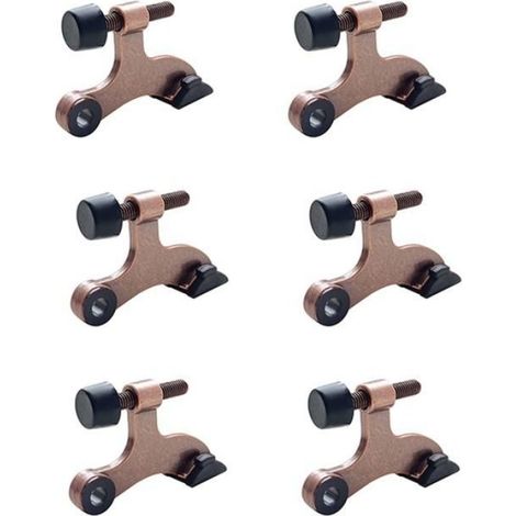 6PièCes Goupille de CharnièRe Patine Rouge Butoir de Porte CharnièRe Robuste RéGlable avec Pare-Chocs en Caoutchouc pour RéDuire (1/4)