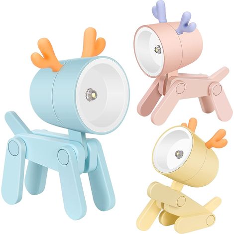 Veilleuse pour enfants, lampe de bureau à piles, portable, réglable, Kawaii (1/5)