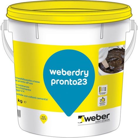 Weberdry pronto23 guaina grigio-nero secchio kg 5