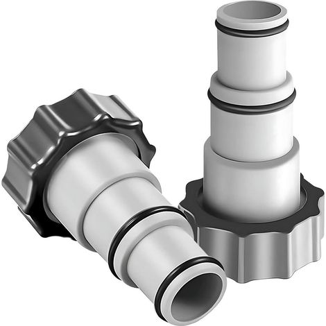 2er Set Poolschlauch Adapter für 32 & 38mm Schläuche mit Innengewinde