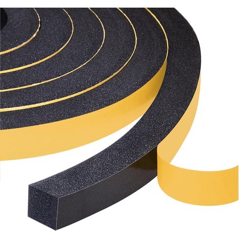 Selbstklebendes Schaumstoff-Dichtungsband – 50 mm breit x 10 mm dick – Schall- und Zugluftschutz für Türen und Fenster – 3 Meter pro Rolle (1/5)