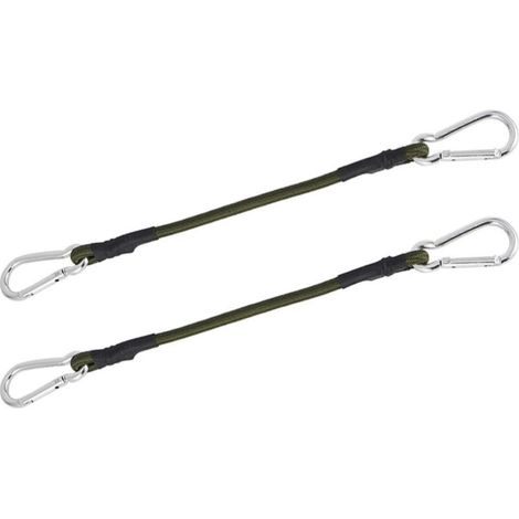 Paquete de 2 cuerdas elásticas resistentes de 30 cm para camping, equipaje y viajes - Crezuo