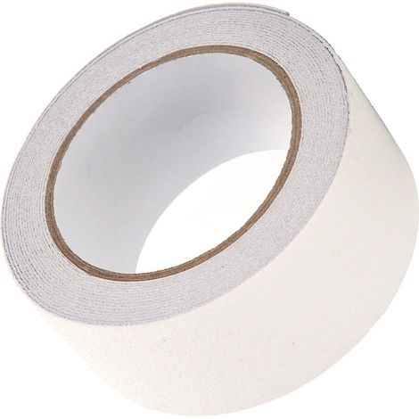 Ruban adhésif antidérapant en PVC 5 m x 5 cm pour la sécurité et la décoration des escaliers et des sols (transparent) (1/5)