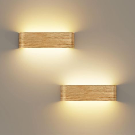 OOWOLF LED Indoor Wall Lights - Pack of 2 with Adjustable Color Temperature 3000K/4500K/6000K, Ideal for Bedroom/Living Room/Kitchen/Dining Room (1/5)