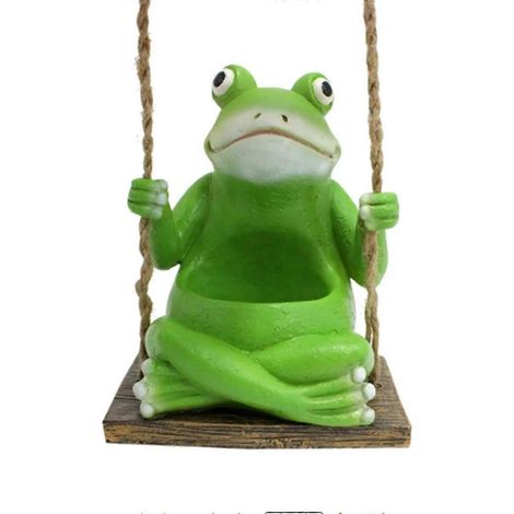 Schwingender Frosch-Pflanztopf, Blumentopf aus Kunstharz, Frosch-Sukkulenten-Pflanztopf