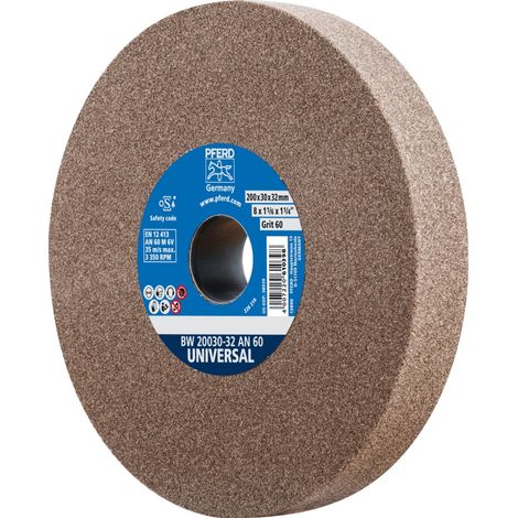 PFERD TOOLS Schleifbockscheibe Ø 200x30mm Bohrung-Ø 51 mm A60 für universelle Schleifaufgaben (1/5)