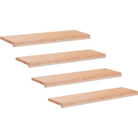 Alfombras para escalones 4 uds. 100 x 25 x 2 cm Natural vidaXL