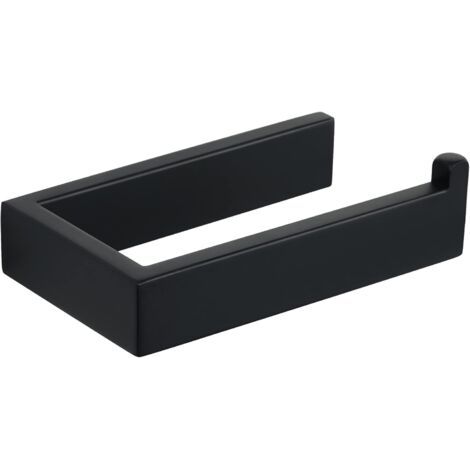 Ahlsen Wand-Toilettenpapierhalter, mattschwarzer Rollenhalter für Bad oder Küche, Edelstahl SUS304 (1/5)