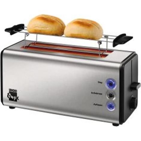 UNOLD 38915 Toaster Onyx Duplex Schwarz-Edelstahl Doppellangschlitz-Toaster Toaster & Sandwichmaker