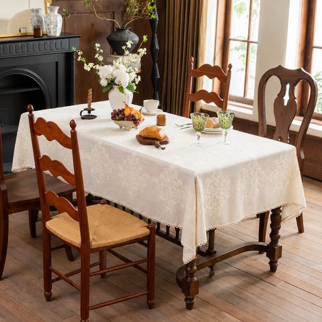 Nappe de Table Rétro Brodée Muti Franges 110 x 170 cm 1 × 1 × 1 cm 1 g – Livraison gratuite (1/5)