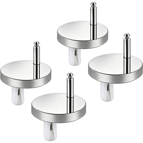 (4PCS) Charnières de siège de toilette à fixation supérieure, kit de montage avec vis de dégagement rapide de rechange, adaptées aux accessoires de meubles de salle de bain et de toilettes. (1/5)
