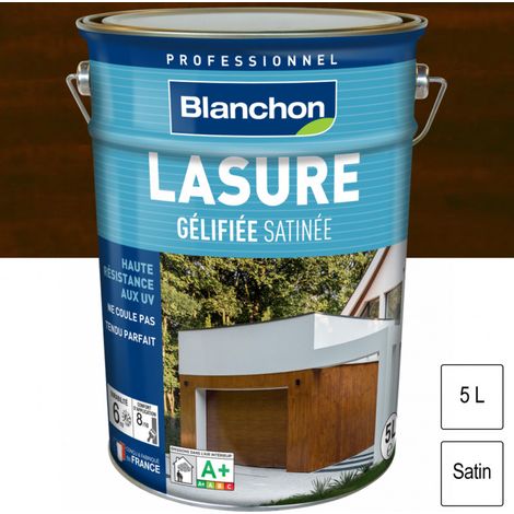 Lasure gélifiée 5L chêne foncé satinée Blanchon (1/7)