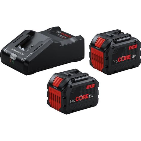 BOSCH 2 x ProCORE 12.0ah + GAL 18v-160C ( Starter kit 18v) 18v Charger & battery pack