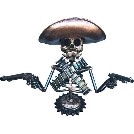 Hood Ornament - Metal Automotive Sculpture - Western Style Gunner Decor - For Car Exterior Customization - 1 Piece (1/5)