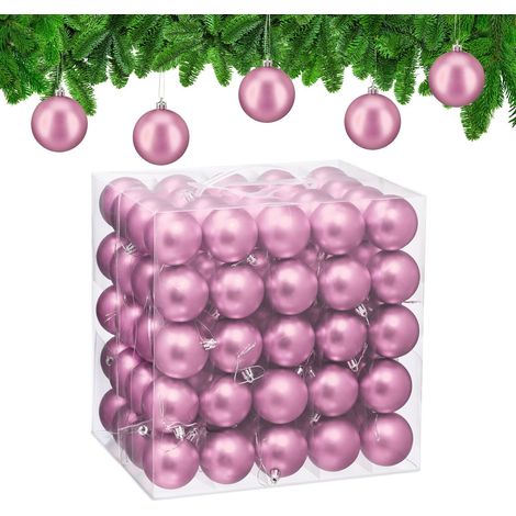 Juego de 100 bolas navideñas mate para árbol de Navidad
