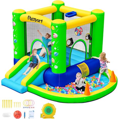 Inflatable Castle Outdoor Child with Blower Playground Inflatable Castle Inflatable Pool Holiday Birthday Gift for Kids (1/5)