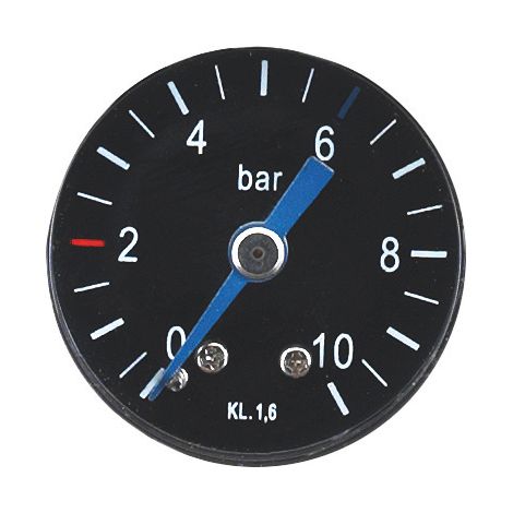 D1 Manometer 0-10 bar, G1/4' axial für Ausgangsdruck