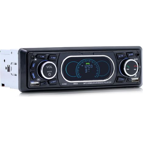 Autoradio MP3 avec lecteur MP3 intégré, Bluetooth mains libres, carte USB, lecteur CD/DVD intégré et système mains libres Bluetooth. (1/4)