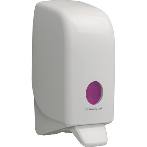 Distributeur de savon mural Aquarius Blanc pour Aquarius, Kimcare, Kleenex 1000ml ( Prix pour 1 ) (1/2)