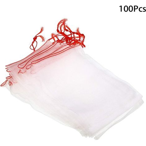 100 pièces filet de protection pour fruits, sachets 30x20 cm, filet anti-oiseaux jardin, housse en nylon pour arbres fruitiers (1/5)