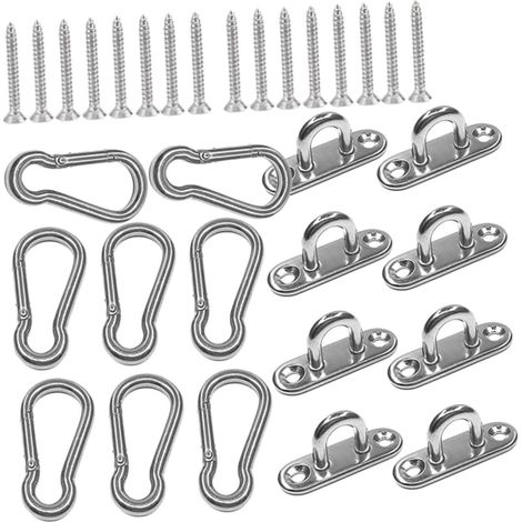1 crochets plafond, inox, argenté, pour suspension et maison (1/5)