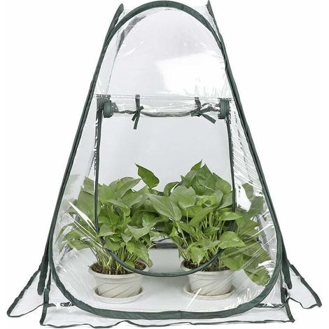 Mini Serre Pop up Grow House, Couverture de Serre intérieure extérieure en PVC, Petit abri de Fleurs de Jardin Portable - 70 x 70 x 80 cm