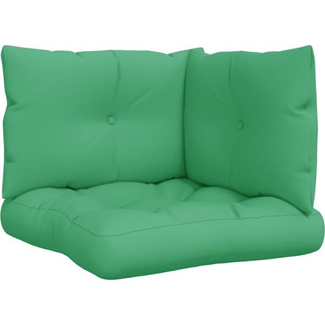 Maison Exclusive - Coussins de palette lot de 3 vert tissu (1/5)