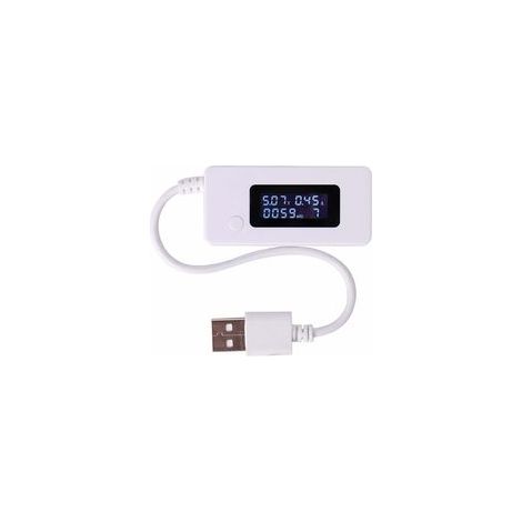 Blanc Queue LCD rétro-éclairage LCD Affichage numérique USB ampèremètre voltmètre capacité de Charge Table de détection détecteur (1/5)