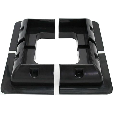 Solarpanel-Halterung, 4 Stück, ABS-Kunststoff, Eckhalterung ohne Bohren, Montageset für Dach, Wohnmobil, Boot (schwarz)