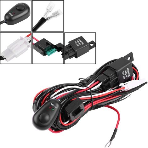 Kit de faisceau de câblage et interrupteur de puissance 180W pour rampe LED voiture (1) (1/5)