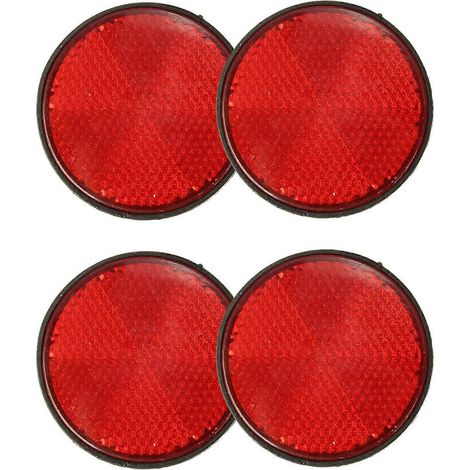 universelle runde rote Reflektoren für Motorräder und Quads, 5,6 x 0,8 cm (1/4)