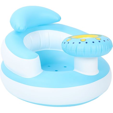 Aufblasbarer, faltbarer und bequemer Babysitz aus PVC, ideal für Pools und Badewannen. (1/5)