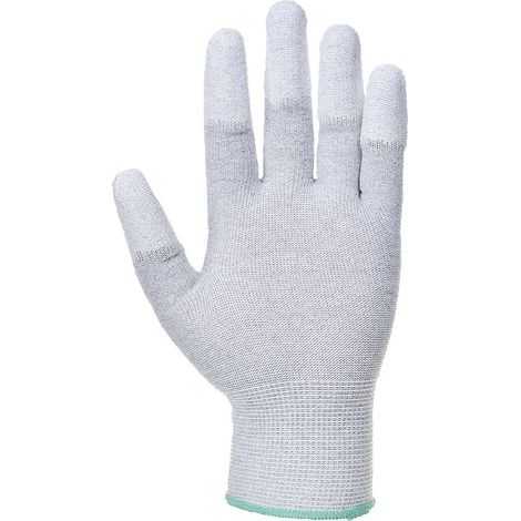 Gants Antistatique bout de doigts enduit PU Gris M - Taille 8