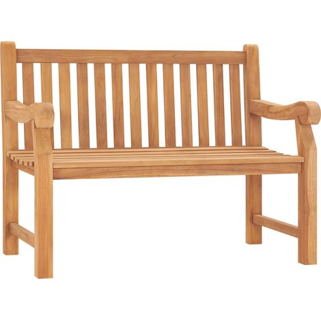 Gartenbank 114 cm Massivholz Teak