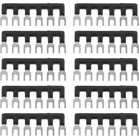 Packung mit 10 400V 25A Gabelklemmenblöcken aus rotem Kupfer-PVC, flammhemmend, für die Haushaltsgeräteindustrie TB 2506 (6 Positionen) (1/5)