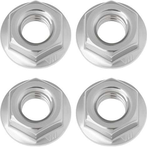 Lot de 4 écrous Hexagonaux à Bride en Acier Inoxydable 5/16-24 UNF 7593 Compatible avec Big Twin Les Collecteurs d'échappement (1/5)
