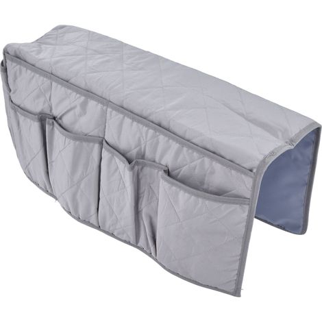 Support de télécommande pour canapé au design pratique, résistant à la poussière et à l'eau, organisateur d'accoudoir, gris (1/5)