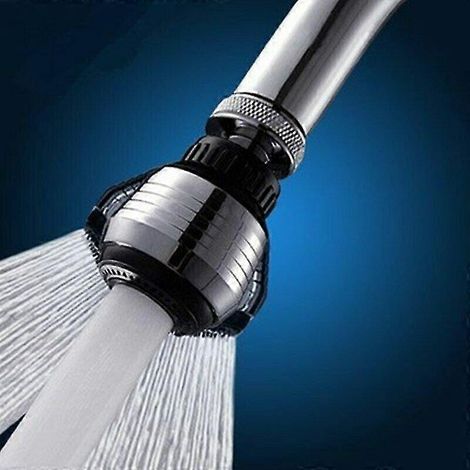 1 diffuseur d'eau pivotant à jet d'eau, embout de robinet, filtre et adaptateur. (1/5)