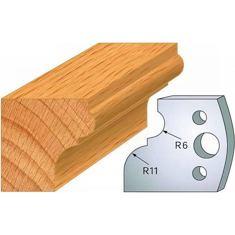 Jeu de 2 Fers Profilés Acier HT 40 x 4 mm - N°111 Corniche - Outil de menuiserie - Diamwood