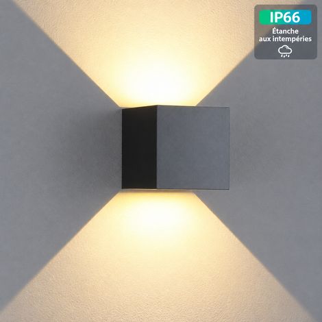 Applique murale LED étanche 12W boîtier blanc lumière blanc froid 12w réf 9020 11 × 11 × 11 cm 500 g – Livraison gratuite (1/5)