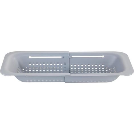 Colino espandibile grigio chiaro per lavello, 36,5-50 x 20 x 7 cm (1/3)