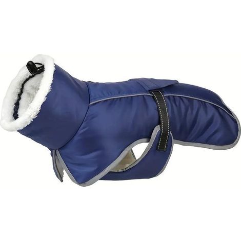 Winddichter Wintermantel mit hohem Kragen für Hunde, Größe L, Fleecefutter für zusätzliche Wärme, geeignet für kleine und mittelgroße Hunde. (1/5)