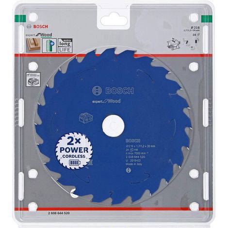 1x Lame de scie circulaire Expert for Wood (bois, 216 x 30 x 1,7 mm, 24 dents, accessoire de scie circulaire sans fil) (1/5)
