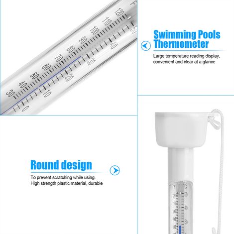 Großes schwimmendes Thermometer für Außen- und Innenpools, Whirlpools, Hot Tubs und Fischteiche (℃ & ℉) (1/5)