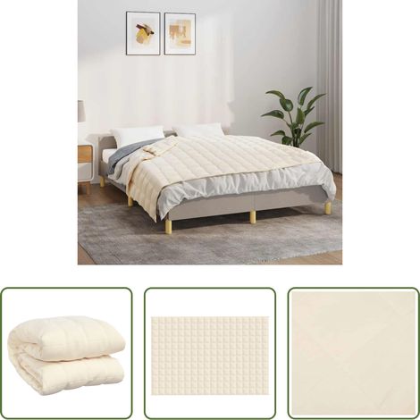 Schlafprobleme - Gewichtsdecke Hellcreme 120x180 cm 5 kg Stoff (1/5)