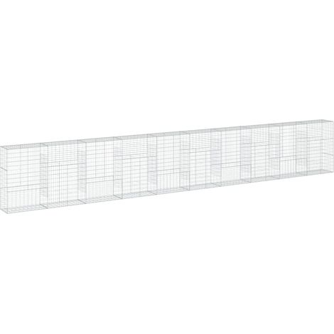 Maison Exclusive - Gabione mit Deckel 1000x50x150 cm Verzinktes E