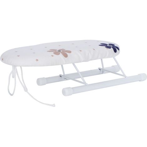 Planche à repasser pliable pour manchettes et cols, idéale pour la maison et les voyages - Motif Fleurs (1/5)