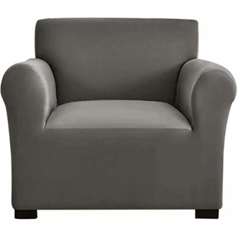 YMYNY Housse de Canapé Extensible Housse Canapé 1/2/3 Places, Protecteur Canapé avec Accoudoirs, Housse de Fauteuil avec Bâtonnets de Mousse Antidérapante (1 Place, Gris) (1/4)