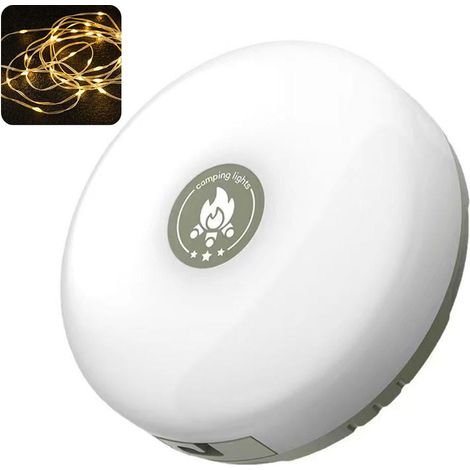 Lampe String - 8 M - Rechargeable USB - LED - Étanche IP44 - Magnétique - Pour Camping Jardin Tente - 1 Pièce (1/5)