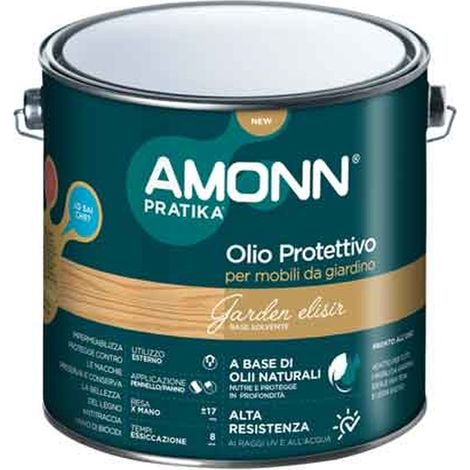 OLIO PROTETTIVO PER LEGNO 'GARDEN ELISIR' AMONN 0,75 lt - Satinato